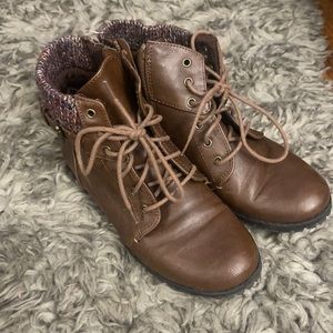 Lace up ankle boots